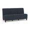 Lesro Siena Lounge Reception Armless 3 Seat Tandem Seating No Center Arms, Walnut, RS Night Sky Upholstery SN3102 - alternate 1